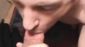 Older Neighbor Enjoys Sucking My Big Cock