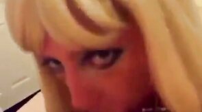 Submissive Crossdresser's Blowjob Training