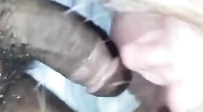 Crossdresser with Nice Titties Sucks a BBC