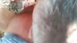 Mature Gay Bear Blowjob in the Woods