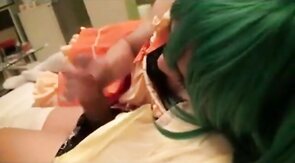 Asian Crossdressers Blowjob and Cum Swallow