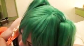 Asian Crossdressers Blowjob and Cum Swallow