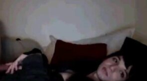Self-Sucking Crossdresser Blasts Cum in Mouth
