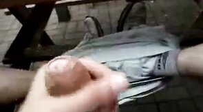 Big Cock Self-Suck Outdoors