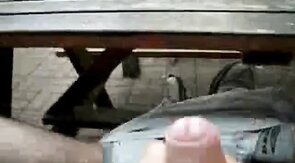 Big Cock Self-Suck Outdoors