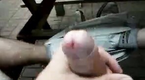 Big Cock Self-Suck Outdoors