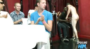 Real public deepthroat to strippers