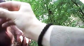 Grandpa Flashes His Cock Outdoors
