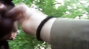 Grandpa Flashes His Cock Outdoors