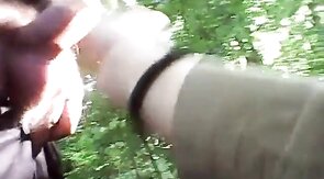 Grandpa Flashes His Cock Outdoors