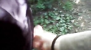 Grandpa Flashes His Cock Outdoors