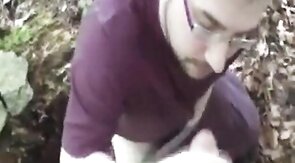 Bear Cub Blows a Load in His Mouth and Swallows