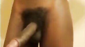 Black Amateur Twink Shows His Big Cock