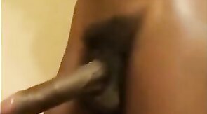 Black Amateur Twink Shows His Big Cock