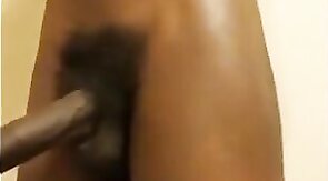 Black Amateur Twink Shows His Big Cock