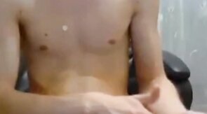 Shy Twink Plays with Sex Toy on Webcam