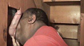 Big White Cock Feeds Black Man With Big Lips