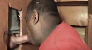 Big White Cock Feeds Black Man With Big Lips