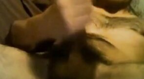 Uncut Latino Plays with His Big Dick and Cums Inside His Foreskin