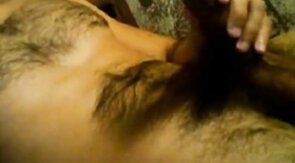 Uncut Latino Plays with His Big Dick and Cums Inside His Foreskin
