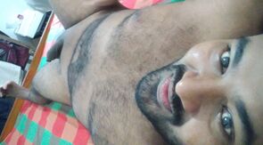 Young brown skin hairy phimosis cock stud show glans
