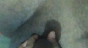 Young brown skin hairy phimosis cock stud show glans