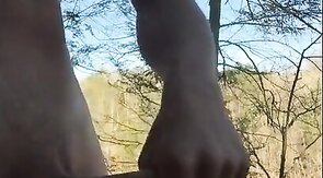 Outdoor Twink Masturbating in the Woods