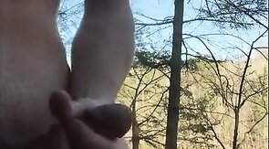 Outdoor Twink Masturbating in the Woods