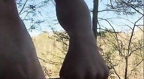 Outdoor Twink Masturbating in the Woods
