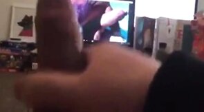 Hairy Daddy Strokes His Meat