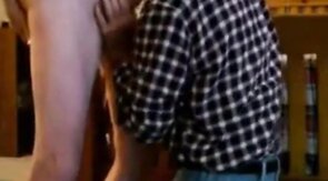 Old-Young Amateur Blowjob and Cum Eating