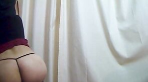 Sissy Black Thong Twink Shows Off