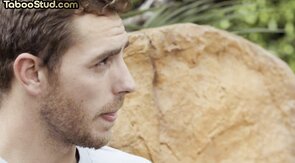 Horny stud assfucked by muscled DILF