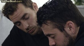 Horny stud assfucked by muscled DILF