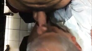Daddy's Public Restroom Adventure with a Big-Cock Amateur