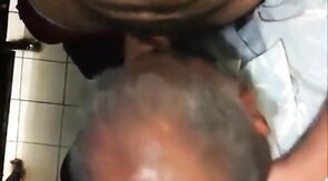 Daddy's Public Restroom Adventure with a Big-Cock Amateur