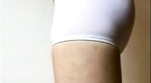 Big Cock Bulge in See-Through Lycra Underwear
