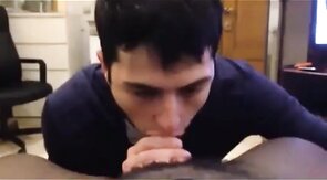 Black Cock Sucked by White Mexican Boy