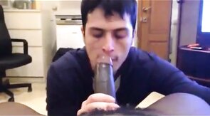 Black Cock Sucked by White Mexican Boy