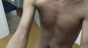 Big-Cock Twink Public Handjob and Huge Load