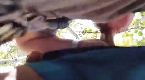 Bearded Daddy Sucks Outdoors