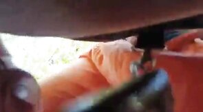 Bearded Daddy Sucks Outdoors