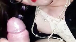 Big Cock Handjob for the Crossdresser with Bad Hair Day