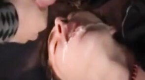 Bareback Gangbang Twink Gets Mouthful of Cum