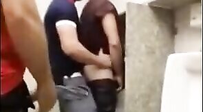 Breeding a Slut: Bareback in a Public Bathroom Orgy