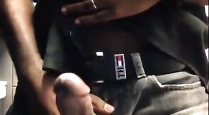 Black Cubicle Masturbation: Caught Jerking Off by Coworker