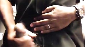 Black Cubicle Masturbation: Caught Jerking Off by Coworker