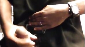 Black Cubicle Masturbation: Caught Jerking Off by Coworker