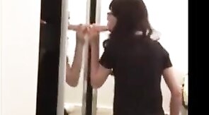 Asian Crossdresser Schoolgirl Anal Fun