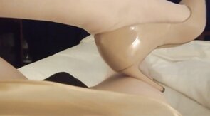 Crossdresser CD Sarah Masturbates Solo in Bed